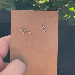 🌿rose gold constellation stud earrings